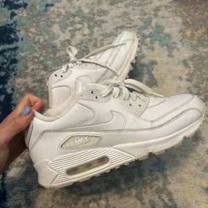 Size 8.5 white Nike air max sneakers